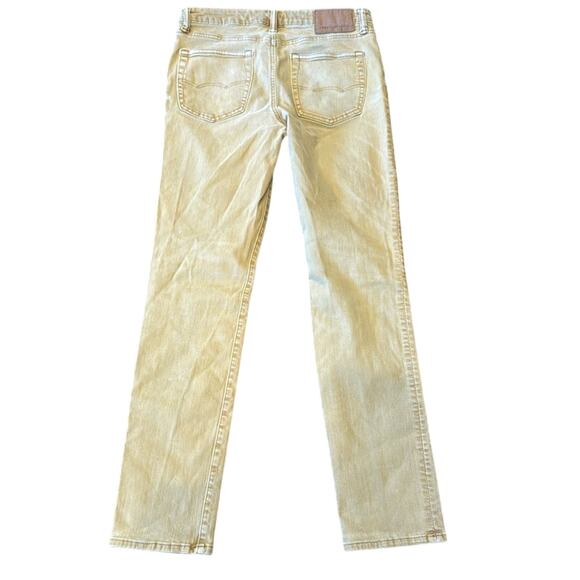 American Eagle Next Level Flex Tan Washed Slim Straight Jeans Size 30x32 - Picture 2 of 7